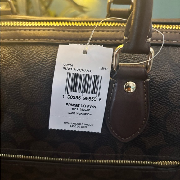 Coach NWT Large Rowan Satchel Bag - Picture 3 of 13